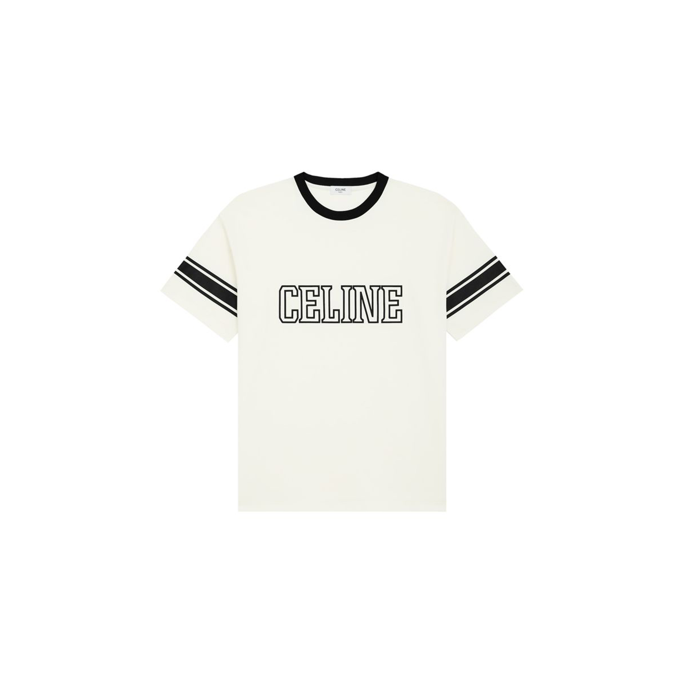 CELINE LOOSE TRIOMPHE T-SHIRT 'WASHED WHITE BLACK' RX02N671Q.01QF